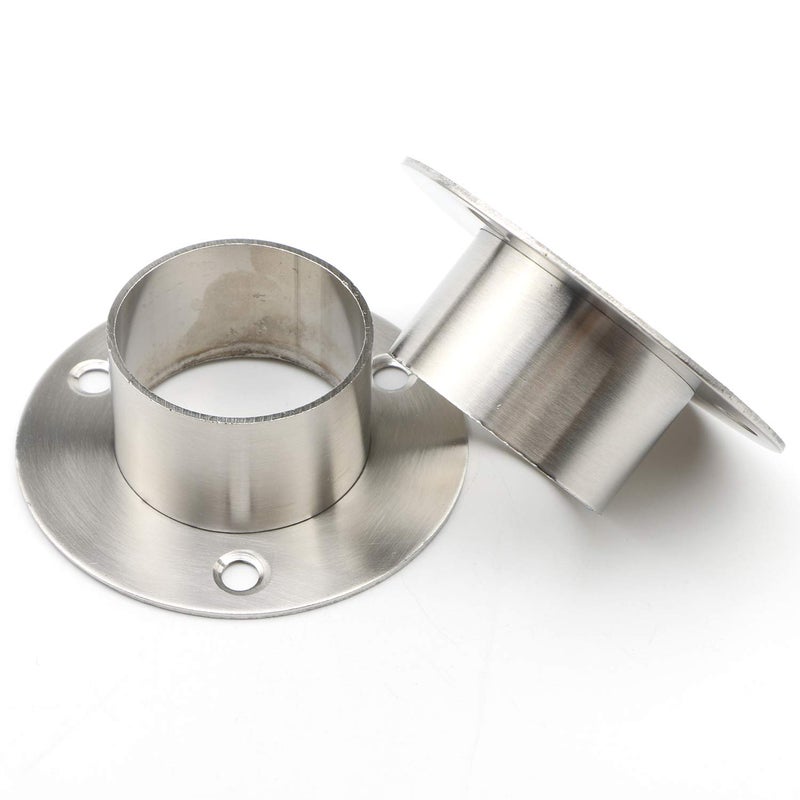 Pxyelec Stainless Steel Closet Rod Flange Holder for Diameter 1.5 inch (38mm) Steel Pipe, Pack of 2 - Image 2